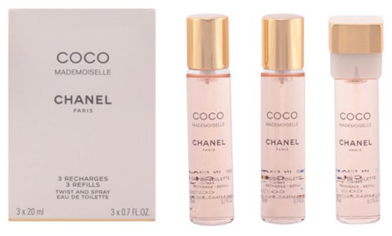 Coco Mademoiselle Eau De Toilette Vaporizer 3X20 ml Refill 60 ml