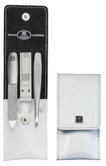 Wallet Case, Leather Legitimate spazzolato, White, 3 Pieces