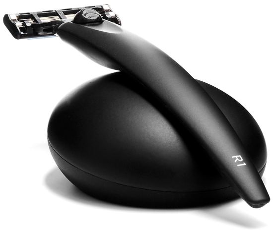 Razor Set R 1 Matte Black with Holder