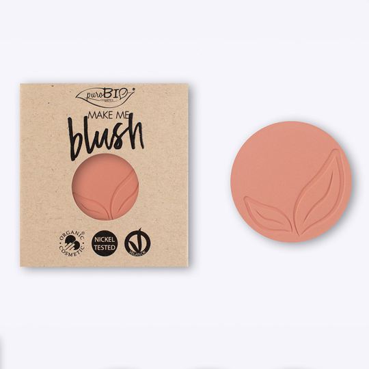 Ecological Compact Blush PuroBio Coral Pink Matte 02 Refill