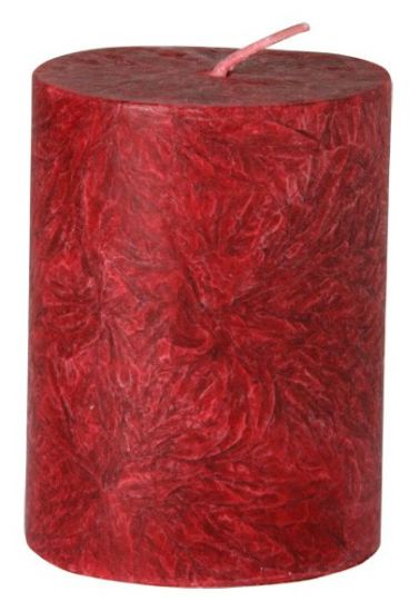 Small red pillar candle