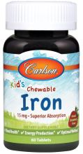 Strawberry Iron for Children 15 mg 30 Chewable Tablets
