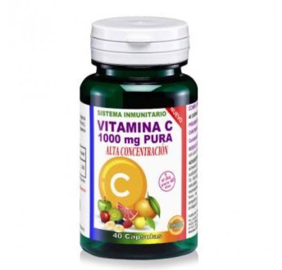 Pure Vitamin C 40 Capsules 1 gr