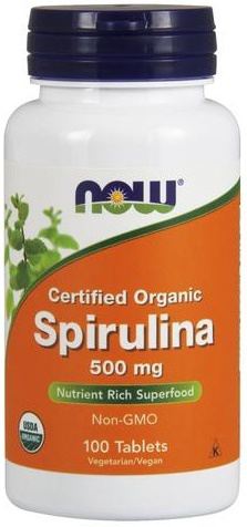 Spirulina Certified Organic 500 mg 100 Tablets