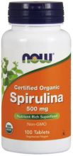 Spirulina Certified Organic 500 mg 100 Tablets