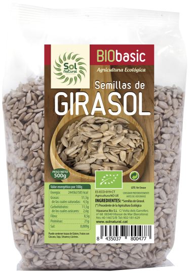 Sol Natural SEEDS OF SUNFLOWER BIO SOLNATURAL